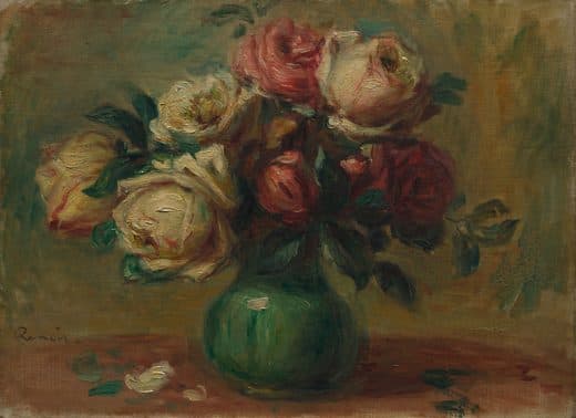 Pierre-Auguste Renoir — Roses in a Vase
