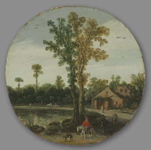 Esaias van de Velde — Travelers by a Lake