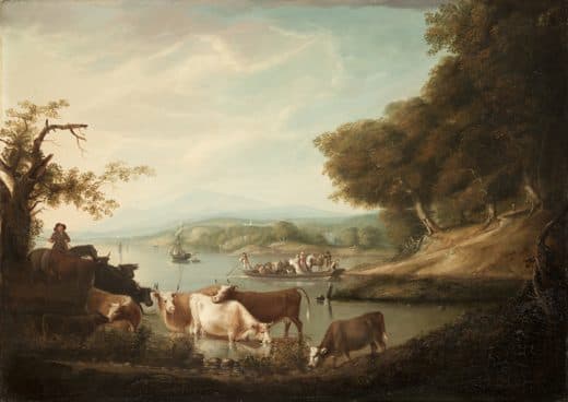 Alvan Fisher — A Calm Watering Place--Extensive and Boundless Scene with Cattle