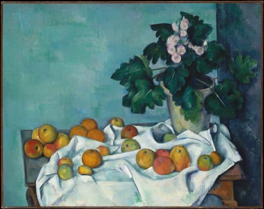 Paul Cézanne — 사과와 앵초 화분 정물