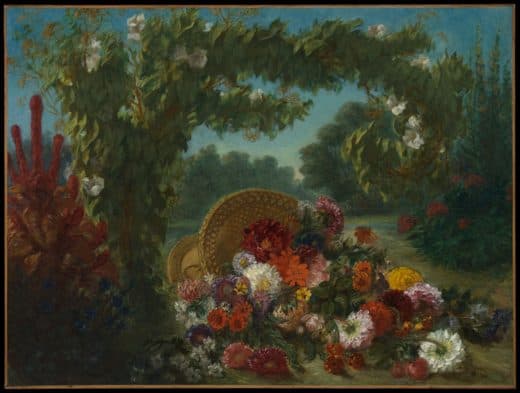 Eugène Delacroix — Basket of Flowers