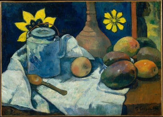 Paul Gauguin — Still Life with Teapot and Fruit