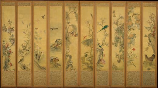 Unidentified artist — 화조도 병풍