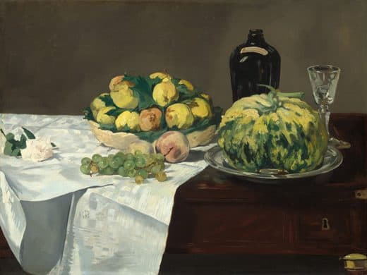 Edouard Manet — Still Life with Melon and Peaches