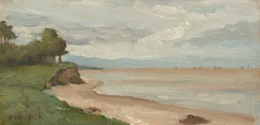 Jean-Baptiste-Camille Corot — Beach near Etretat