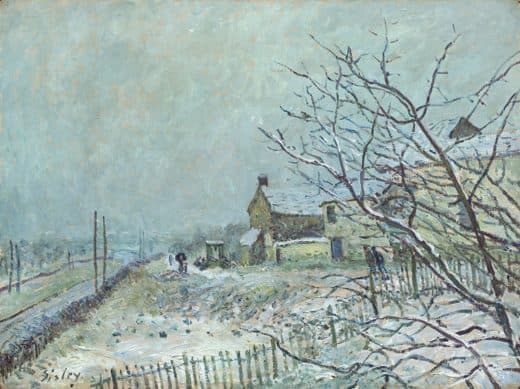Alfred Sisley — First Snow at Veneux-Nadon