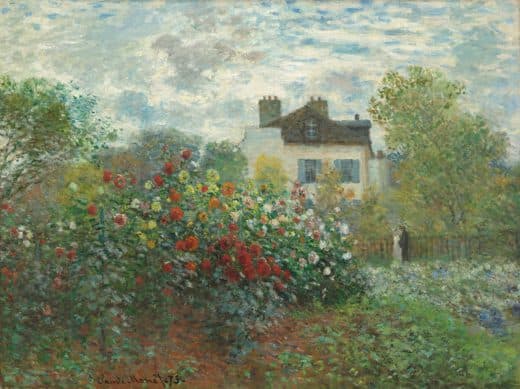 Claude Monet — The Artist's Garden in Argenteuil (A Corner of the Garden with Dahlias)