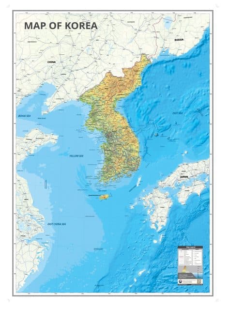 Map of Korea 1:2,000,000