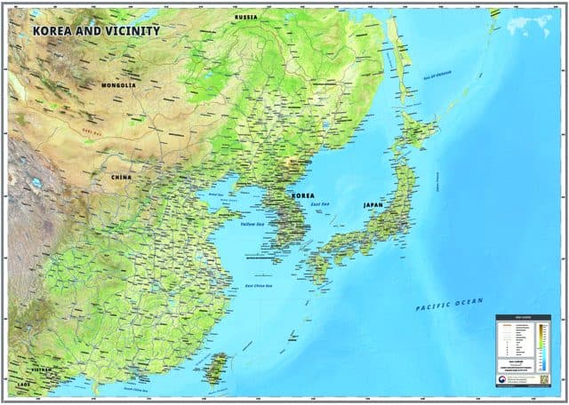 Korea and Vicinity 1:5,000,000
