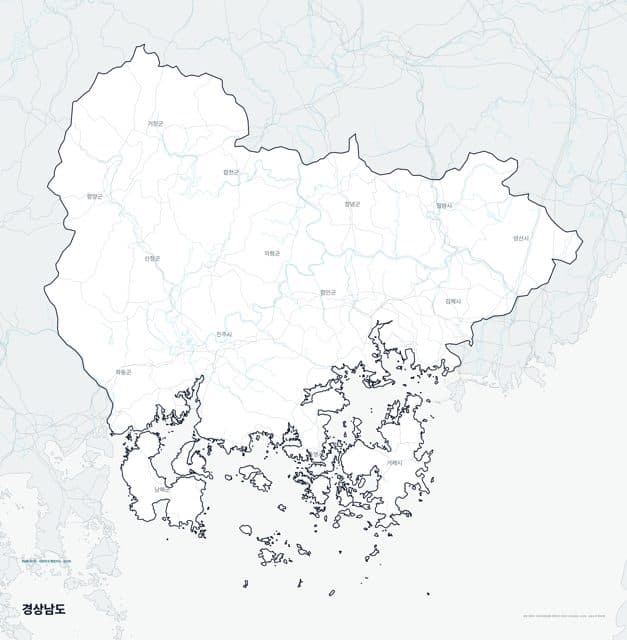 경상남도 행정지도(시·군 경계)
