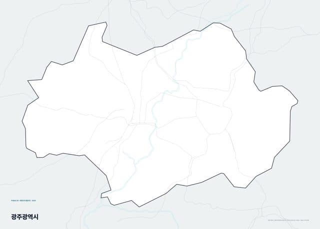 광주광역시 행정지도(시·군 경계)