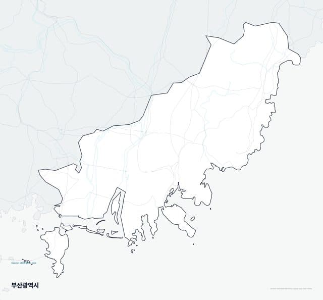 부산광역시 행정지도(시·군 경계)