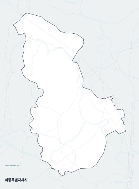 세종특별자치시 행정지도(시·군 경계)
