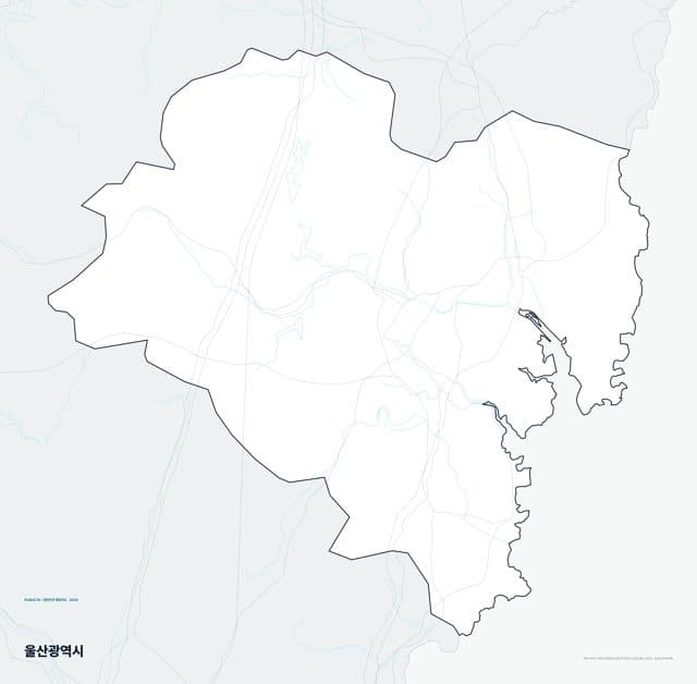 울산광역시 행정지도(시·군 경계)