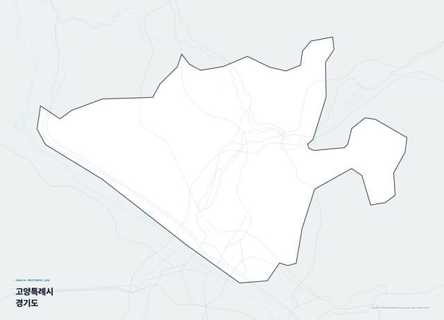 고양특례시 행정지도(읍·면 경계) — 경기도