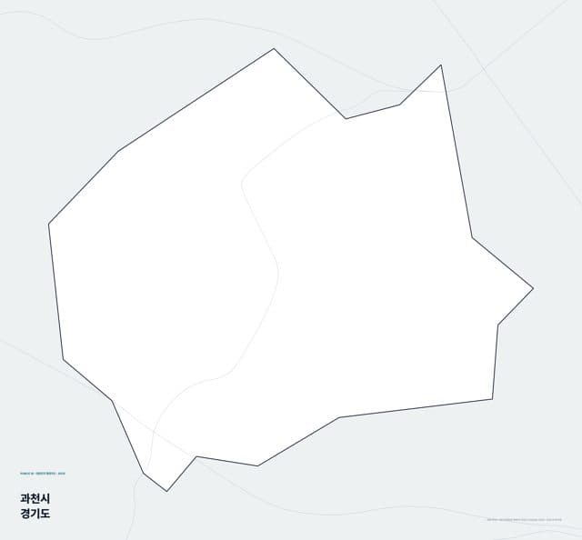 과천시 행정지도(읍·면 경계) — 경기도