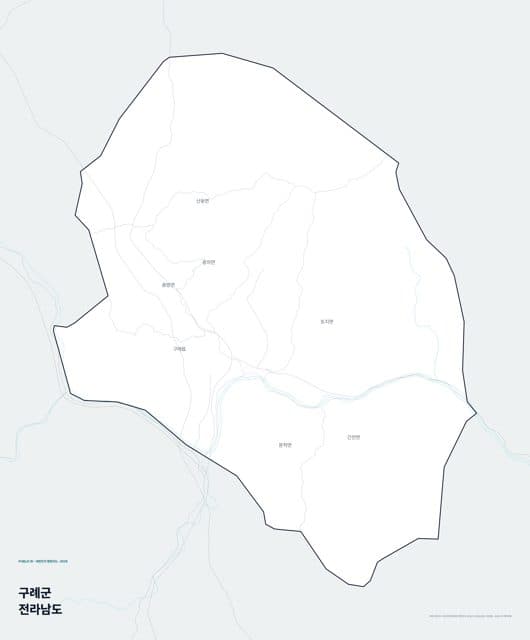 구례군 행정지도(읍·면 경계) — 전라남도