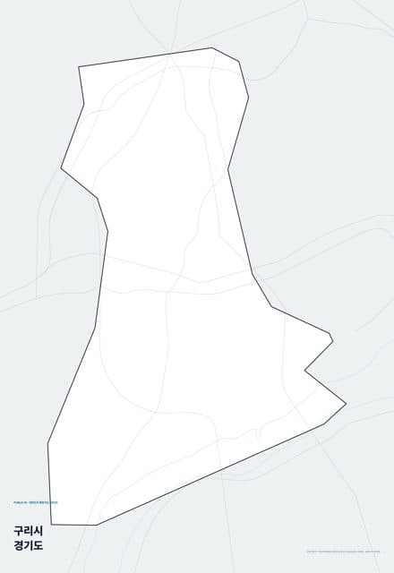 구리시 행정지도(읍·면 경계) — 경기도