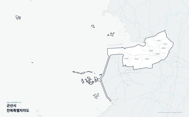 군산시 행정지도(읍·면 경계) — 전북특별자치도