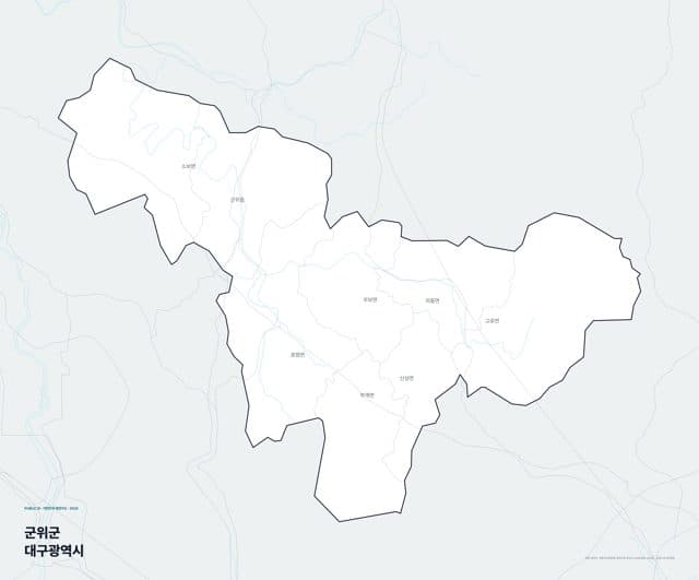 군위군 행정지도(읍·면 경계) — 대구광역시
