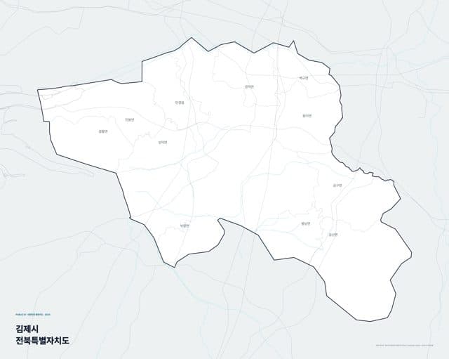 김제시 행정지도(읍·면 경계) — 전북특별자치도