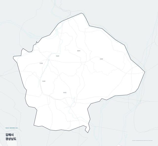 김해시 행정지도(읍·면 경계) — 경상남도