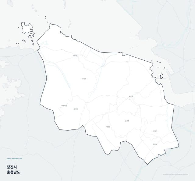 당진시 행정지도(읍·면 경계) — 충청남도