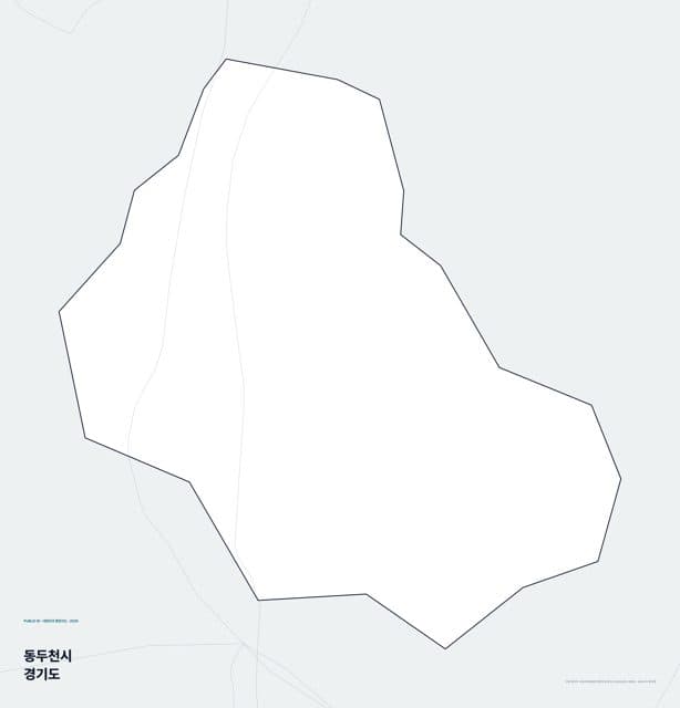 동두천시 행정지도(읍·면 경계) — 경기도