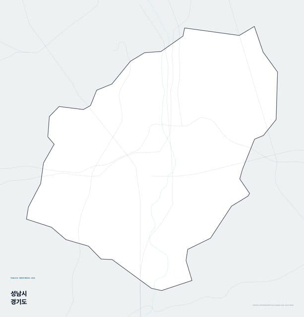 성남시 행정지도(읍·면 경계) — 경기도