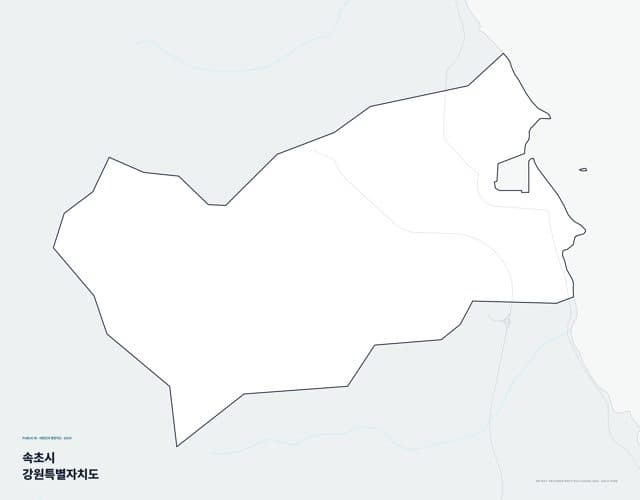 속초시 행정지도(읍·면 경계) — 강원특별자치도
