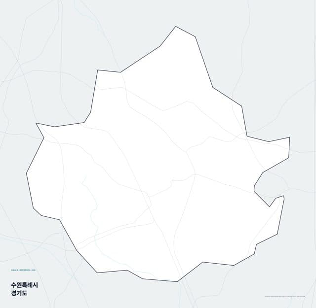 수원특례시 행정지도(읍·면 경계) — 경기도