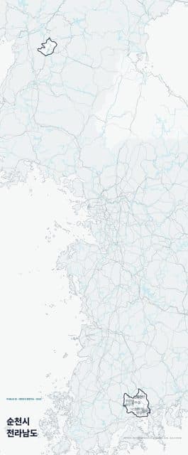 순천시 행정지도(읍·면 경계) — 전라남도