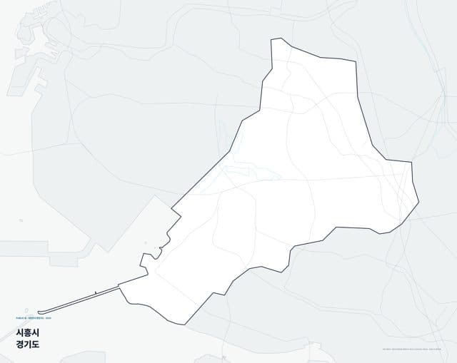시흥시 행정지도(읍·면 경계) — 경기도