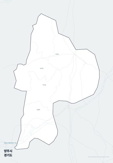 양주시 행정지도(읍·면 경계) — 경기도