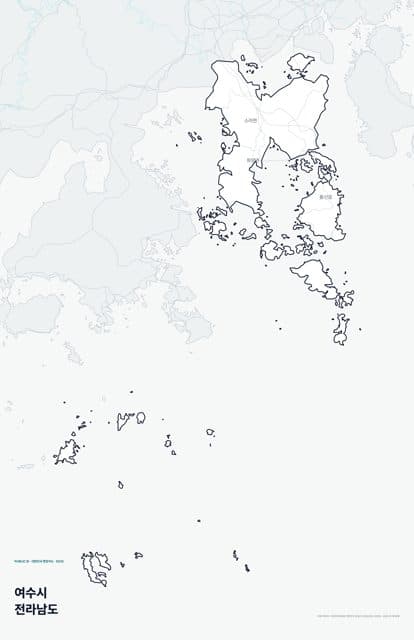 여수시 행정지도(읍·면 경계) — 전라남도