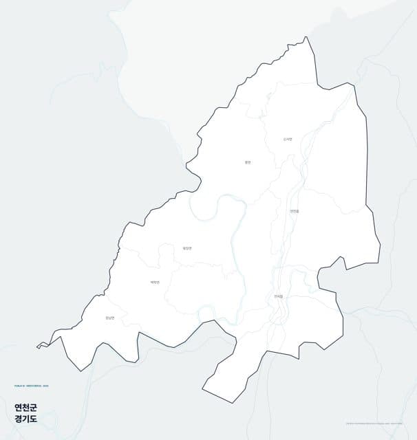 연천군 행정지도(읍·면 경계) — 경기도