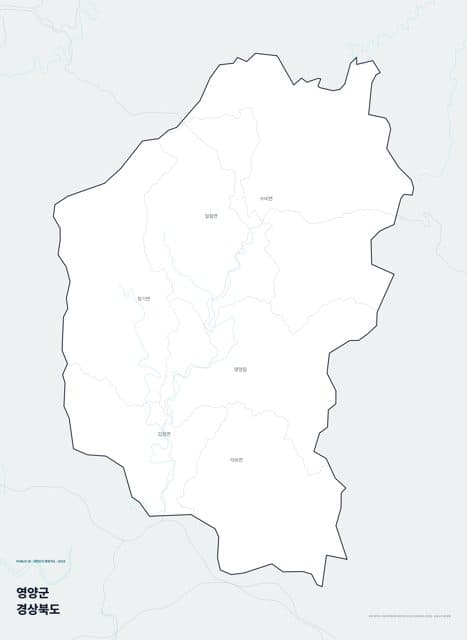 영양군 행정지도(읍·면 경계) — 경상북도