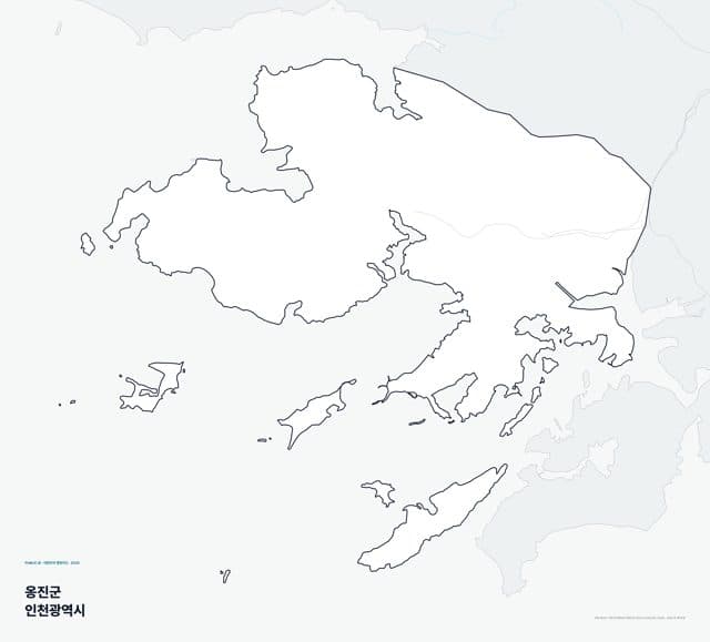 옹진군 행정지도(읍·면 경계) — 인천광역시