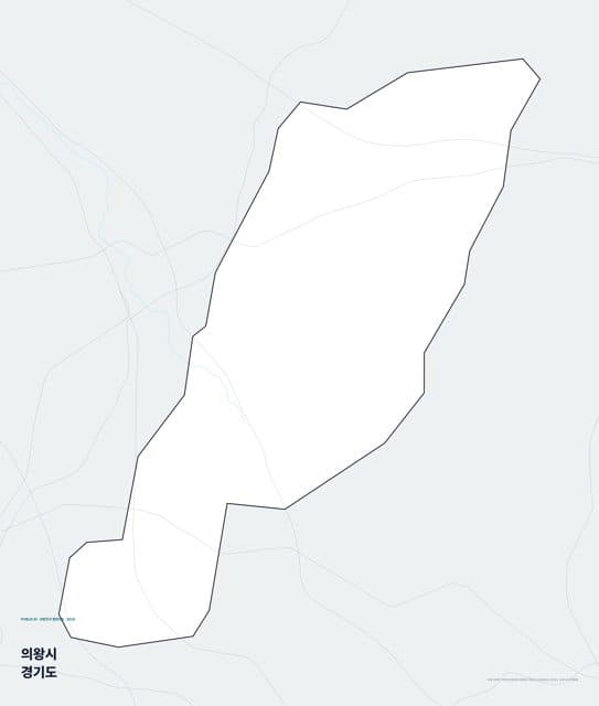 의왕시 행정지도(읍·면 경계) — 경기도