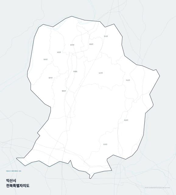 익산시 행정지도(읍·면 경계) — 전북특별자치도