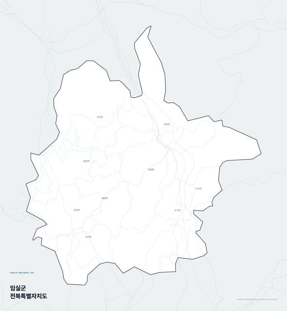 임실군 행정지도(읍·면 경계) — 전북특별자치도