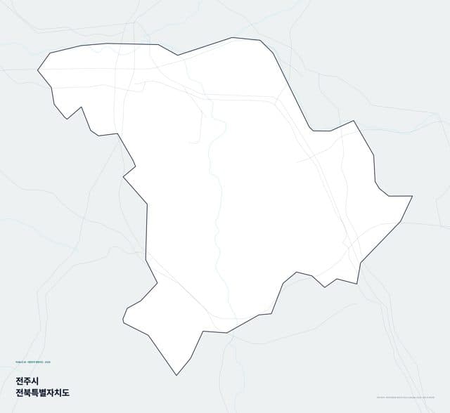 전주시 행정지도(읍·면 경계) — 전북특별자치도
