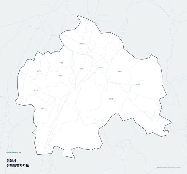 정읍시 행정지도(읍·면 경계) — 전북특별자치도