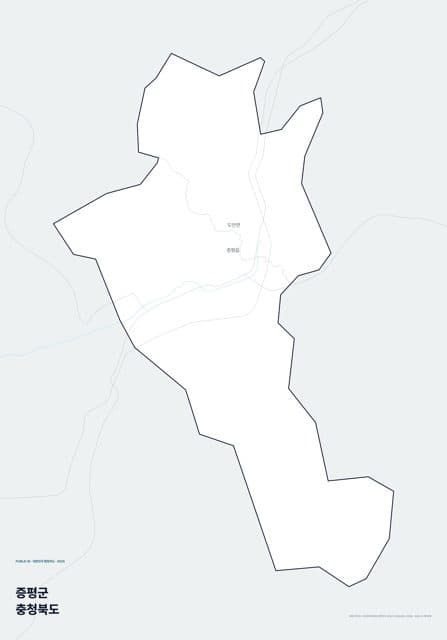 증평군 행정지도(읍·면 경계) — 충청북도