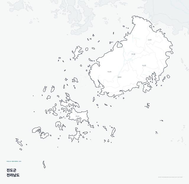 진도군 행정지도(읍·면 경계) — 전라남도