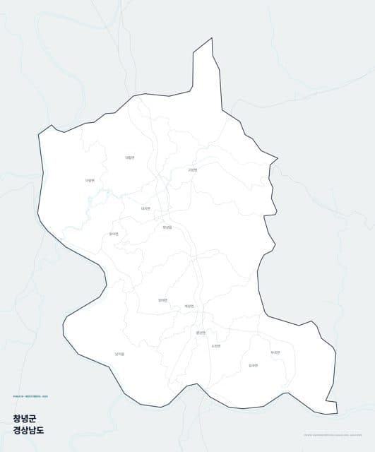 창녕군 행정지도(읍·면 경계) — 경상남도