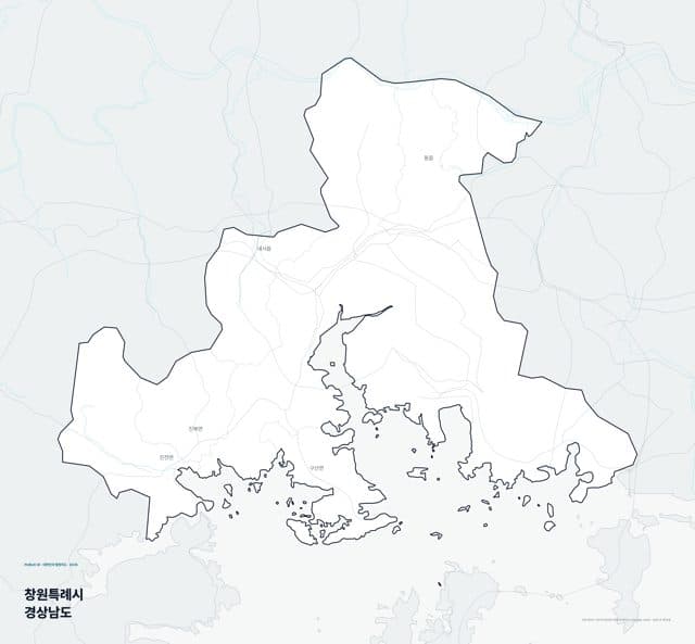 창원특례시 행정지도(읍·면 경계) — 경상남도