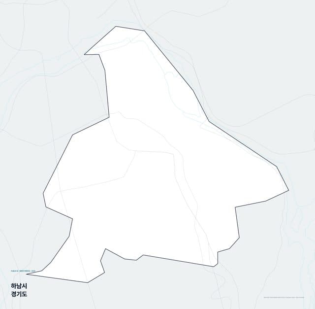 하남시 행정지도(읍·면 경계) — 경기도