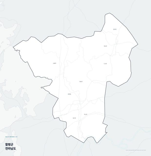 함평군 행정지도(읍·면 경계) — 전라남도